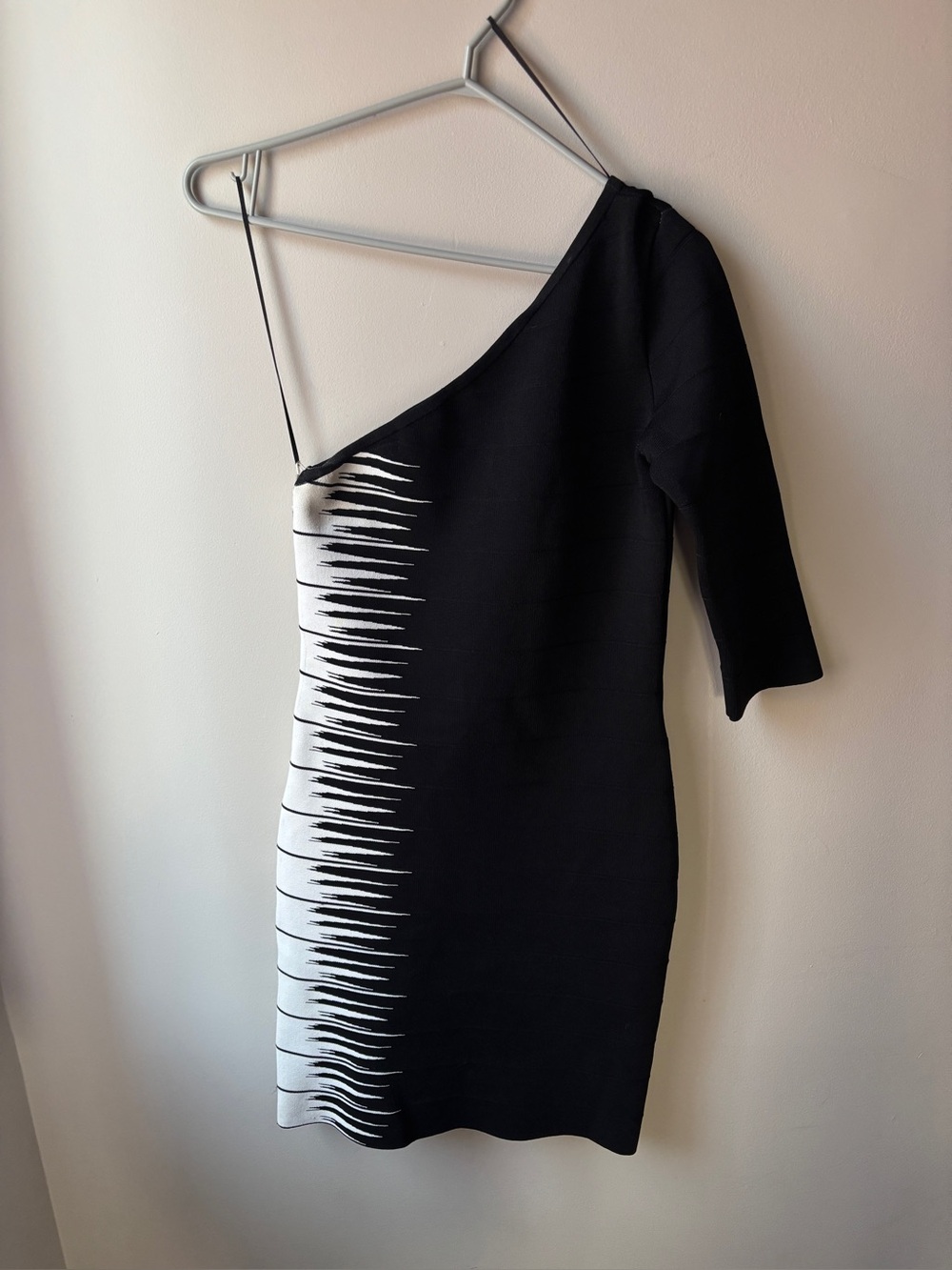 Guess Piano Black One Shoulder Dress